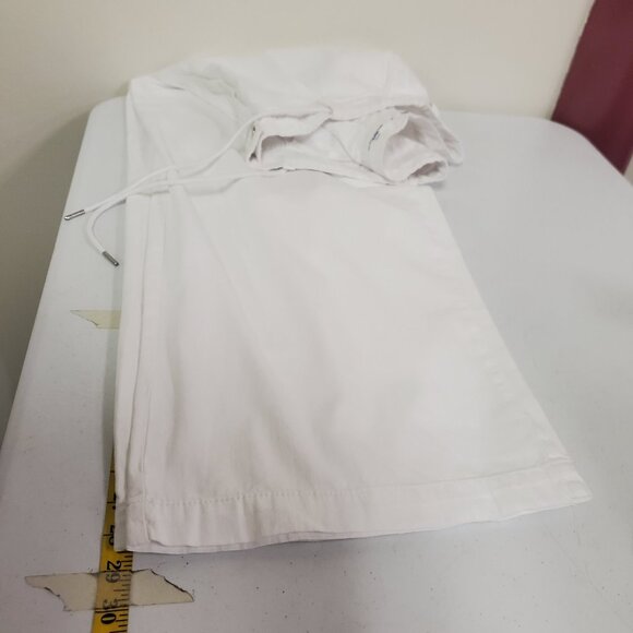 Old Navy Womens Drapey Drawcord Wide Leg Jeans Size 14 White Classic Clean Girl - Picture 10 of 12